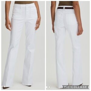 Good American Good Classic Boot High Rise Bootcut White Denim Jeans